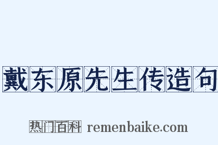 戴东原先生传造句是什么意思的图片